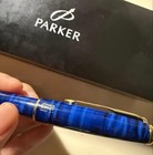 Parker Sonnet Fountain Pen Blue Color Luxury Writing Instrument Authentic