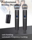 Wireless Microphone System  Dual Karaoke Mics For Weddings  Speeches  Pa