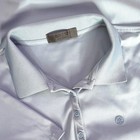 G fore Womens Tech Nylon Ribbed Golf Polo Size M Blue Performance Activewear