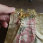 Antique 1800s Silk Handmade Pocket Pouch Victorian Floral Striped Textile 1700s 