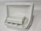 Vintage White Ceramic Soap Dish Shower Tray Tile In Mid Century Modern Retro