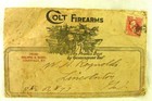 Colt Firearms Envelope W Rare 2 Cent Washington Red Line Stamp   Orig Gun Spring
