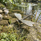 Large Cast Iron Dragonfly Home Garden Figurine Statue Verdigris Green 10 25 Inch