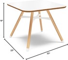 Lalo The Play Table Toddler Kids Activity Desk Wooden Craft Snack Coconut White