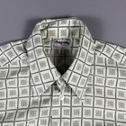 Vintage Shapely By Mack Shirt Mens 16 34 Geometric Print Long Sleeve 70s