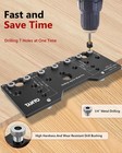 Tanyo Fg04s Shelf Pin Jig 7 Holes 1 4in Aluminum Alloy Cabinet Tool  black 