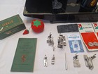 1948 Singer 221 Featherweight Sewing Machine Serviced W  Case  Attachments Sews