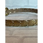 Vintage Cowgirl Gold Tooled Western Belt With Engraved Buckle  cowgirl horseshoe