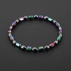 Natural Rainbow Hematite Stone Anklet Gemstone Stretch Anklet Bracelet