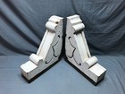 Pair Antique Shabby Victorian Wood Corbels Gingerbread Vtg Old Chic 1151-23b