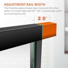 Shower Door 56-60 In  W X 72 In  H Double Sliding Bypass Door 6 0mm Thickness