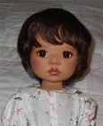 Kemper Chris Doll Wig Human Hair Size 12 13  Dark Brown Short Layers   Bangs Nwt