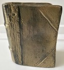 Vintage Brass Gold Gilt Metal Frankart Book Shaped Bookend  3406 Art Deco