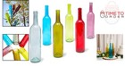 6 Pack Colored Glass Wine Bottles 750ml Home Decor Party Vase Reusable
