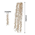 Gold 2 Metallic 41  Artificial Ivy Leaf Garlands Faux Foliage Vines Party Events