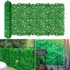 4  Artificial Wall Hedges Faux Ivy Leaves Fence Privacy Screen Garden Decor L