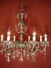 Cherubs Chandelier Silver Nickel Crystal Ceiling Lamp 8 Lamp  Brass    28 