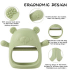 3pcs Baby Teething Toy Silicone Teething Mitten For Babies 3-6 Months