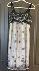 Van Raalte Vintage Women s Lace Slip And Robe Set Black White Original
