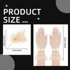 Fascinators Hats For Women And Lace Gloves Tea Party Set Beige