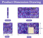 3 Ring Binder With Clipboard  2 Pockets Purple 3 Ring Binder  11  X 8 6   Folder