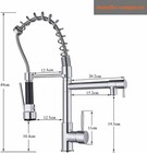 Kitchen Faucet Sink Single Handle Pull Down Sprayer Swivel Chrome Mixer Tap Deck