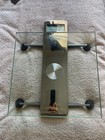 Vtg Soehnle Bathroom Scale Gamma Chrome   Tempered Glass 330 Lb Max  Exc Cond Ln