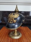 Wwi Imperial German M1895 Prussian Pickelhaube Spiked Helmet W  Leather Liner 
