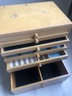 Vintage 1950   s Sixties Wood Watchmakers 8 Drawer Collector   s Cabinet