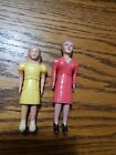 Vintage 1950 s Renwal Jointed Dollhouse Mother   Daughter Plastic Toy Figures 