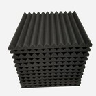 12 Pcs 12 x12 x1  Acoustic Foam Black Panel Tiles Wall Record Studio Sound Proof