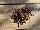 2 Lbs Vintage Square Head Nails 3 4 And 5 Inch Lot Rustic Antique