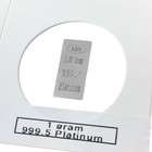 Fine Platinum 1 00 Grams 999 5 Certified Bullion Solid Ingot Leaf Flake