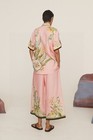 Alemais Linen Pink Papaya Set Top     Cropped Pants Set Loose Casual Women Holiday