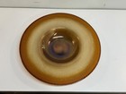 Vintage Large Art Glass Decorative Orange   Amber Centerpiece Bowl
