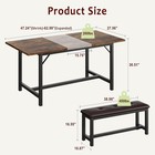 3-piece Dining Table   Chairs Set     Extendable 47-63   Durable  Compact Design