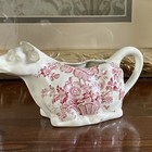 Vintage Charlotte Crownford Staffordshire England Porcelain Cow Creamer 