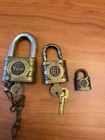 Vintage Yale Lock Lot With 2 Keys Large  Medium  And Small 2 5    1 7 8    And 1 1
