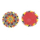 Handmade Beaded 2x1 2 Inch Grey Rosette applique