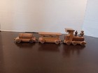 Wooden Toy Train Set  3  Piece Set Handmade And Works Great 