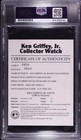 Ken Griffey Jr  Signed Certificate Card  psa 
