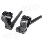 Pair 53mm Left right Clip On Motorcycle Handlebar Fork Tube Universal Black