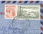 Australia To Usa Airmail Cover 1958 Qantas Letter Papua New Guinea Stamps