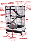 4-tiers In outdoor Guinea Pig Rabbit Bunny Ferret Kitten Rolling Cage Hutch Home