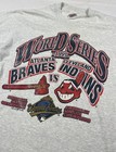 Vintage 1995 Atlanta Braves indians World Series T-shirt Mlb Sz L Single Stitch