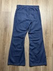 1970   s Seafarer Dungarees Men   s Vintage Denim Bell Botton Navy Jeans Size 32