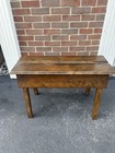 Vintage Rustic Reclaimed Slat Wood Bench Stool Straight Leg Beautiful Farm Decor