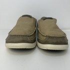 Crocs Walu Men   s Size 11 Tan Canvas Slip-on Casual Loafer Comfort Shoes