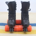 Black High Top Roller Skates Women s Size 6 Orange Snap Atom Wheels Roller Derby