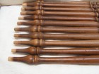 Vintage Lot Of 12 Round Wood Spindles Salvaged  12 1 2   1 2  Pegs 13 1 2  Total